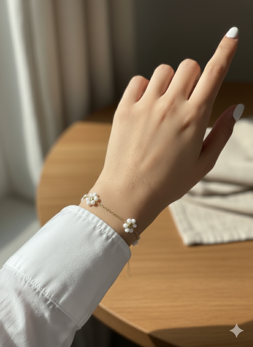 belly inspired flower bracelet